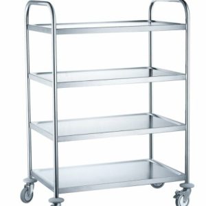 Servierwagen Edelstahl 4 Regalböden 905x585x1245 mm Servierwagen Edelstahl 4 Regalböden 905x585x1245 mm