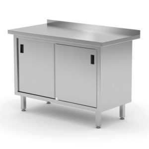 HENDI Arbeitstischschrank Schiebetüren 1200x600x850 mm