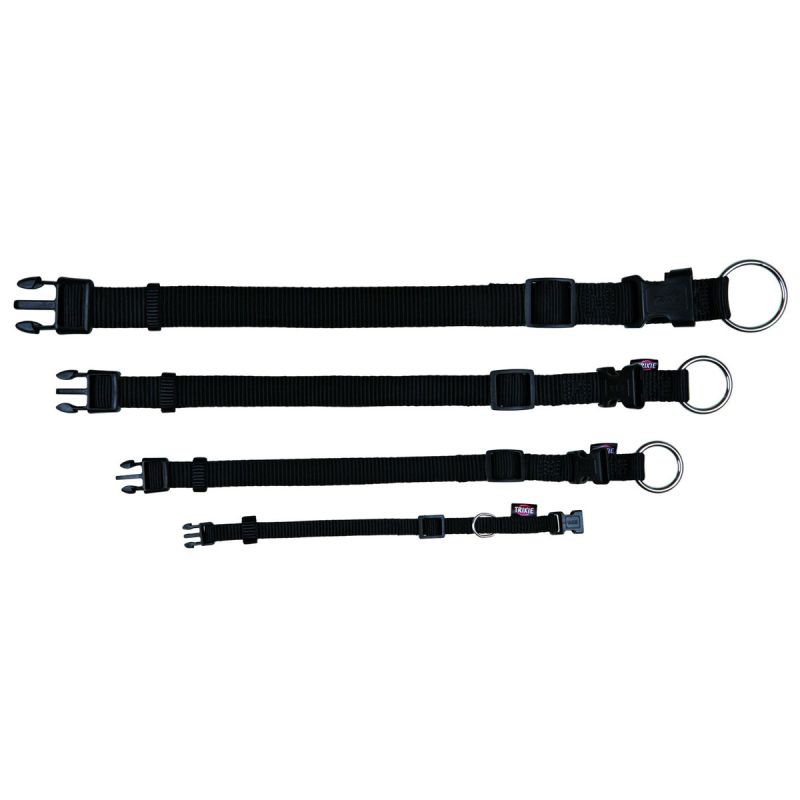Trixie Premium Halsband schwarz M-L 35-55 cm