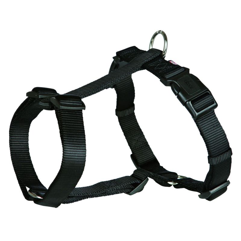 Trixie Premium H-Geschirr schwarz M-L 50-75 cm