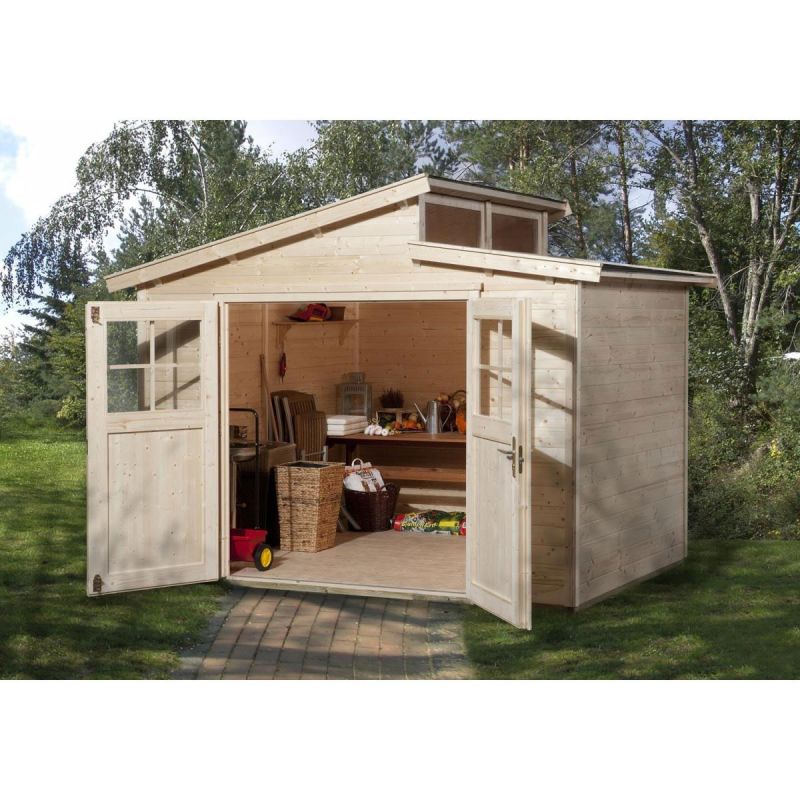 Weka Gartenhaus 226 327 x 231 x 252 cm braun