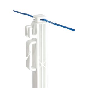Steigbügelpfahl Einzelspitze 158 cm weiß