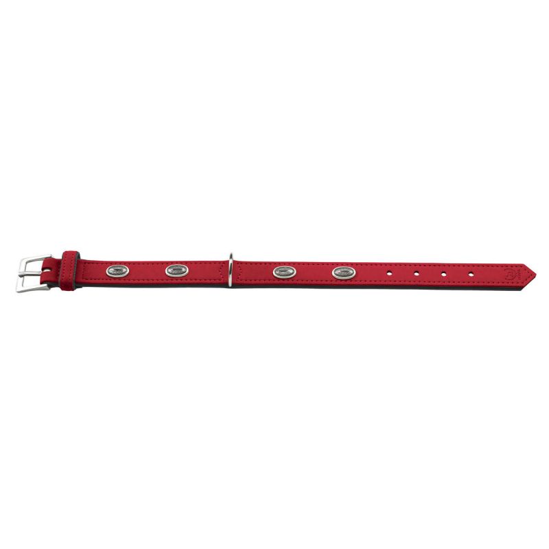Hunter  Dog Halsband Softie Stone rot/schw 51-58 cm