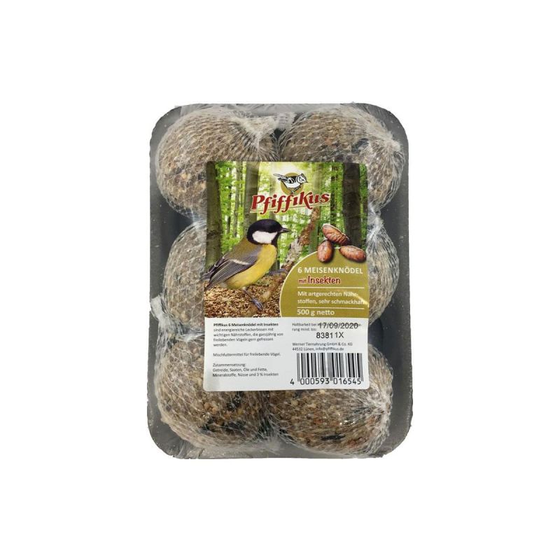 Pfiffikus Meisenknödel mit Insekten 6 Stk mit Netz
