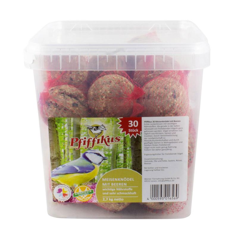 Pfiffikus Meisenknnödel mit Beeren 30 Stk im Eimer