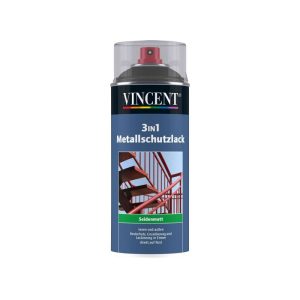 Vincent 3in1 Metallschutzsprühlack schwarz seidenmatt 400 ml Vincent 3in1 Metallschutzsprühlack schwarz seidenmatt 400 ml