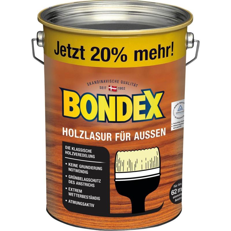 Bondex Holzlasur für Außen Rio Palisander 4,8 L