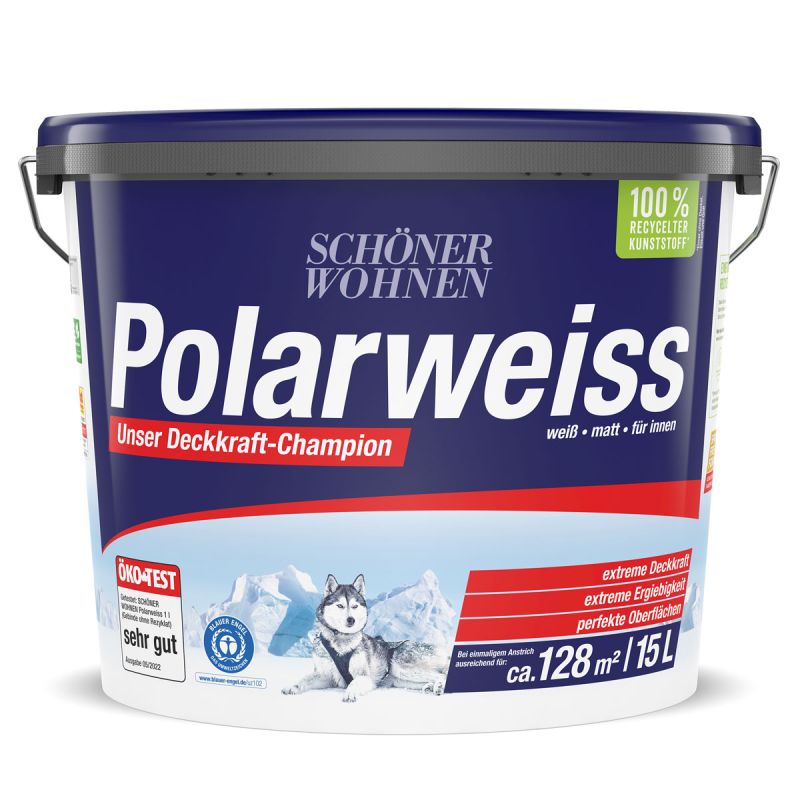 Schöner Wohnen Farbe Wand- und Deckenfarbe Polarweiß 15 L