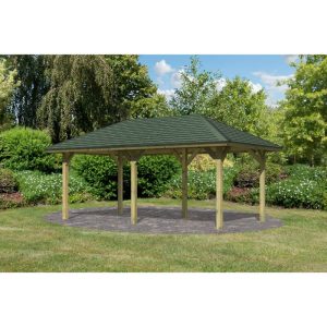Karibu Holzpavillon Bergen 1/2 265 x 517 x 290 cm Karibu Holzpavillon Bergen 1/2 265 x 517 x 290 cm