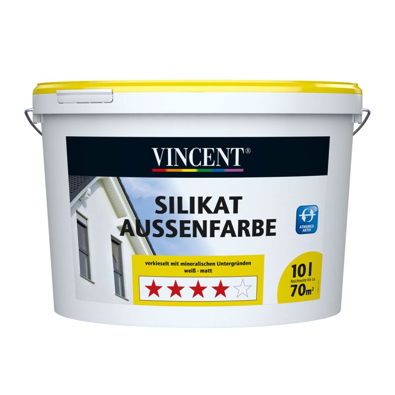 Vincent Fassadenfarbe Silikat Aussenfarbe MIX IT! 10 l
