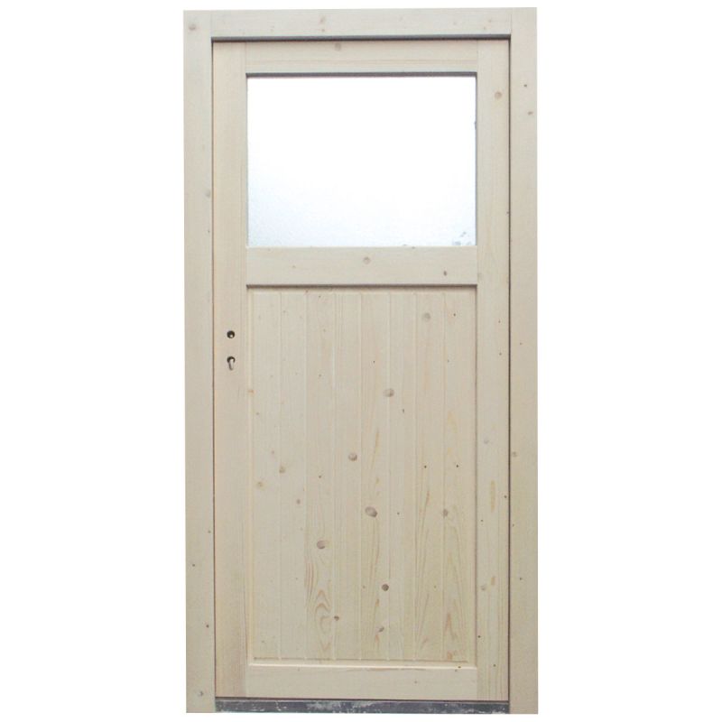 Holz-Nebeneingangstür NET 05 Fichte DIN links