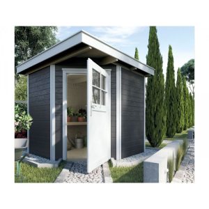 Weka Gartenhaus 229 21 mm anthrazit mit Fußboden 209 x 205 x 217 cm Weka Gartenhaus 229 21 mm anthrazit mit Fußboden 209 x 205 x 217 cm