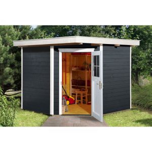 Weka Gartenhaus 229 21 mm anthrazit mit Fußboden 270 x 270 x 217 cm Weka Gartenhaus 229 21 mm anthrazit mit Fußboden 270 x 270 x 217 cm