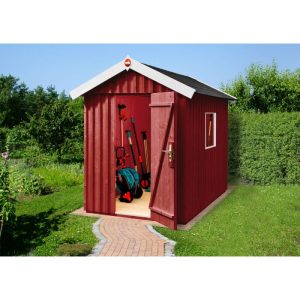 Weka Gartenhaus Schwedenhaus rot mit Fußboden 162 x 246 x 220 cm Weka Gartenhaus Schwedenhaus rot mit Fußboden 162 x 246 x 220 cm
