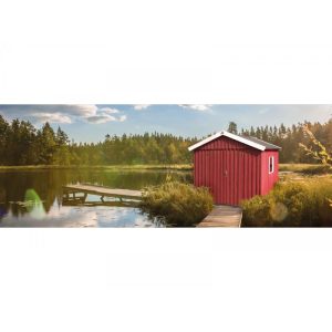 Weka Gartenhaus Schwedenhaus rot mit Fußboden 240 x 246 x 230 cm Weka Gartenhaus Schwedenhaus rot mit Fußboden 240 x 246 x 230 cm