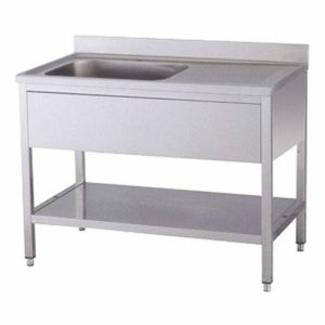 Spültisch 1 Becken links mit Aufkantung B 100cm Spültisch 1 Becken links mit Aufkantung B 100cm