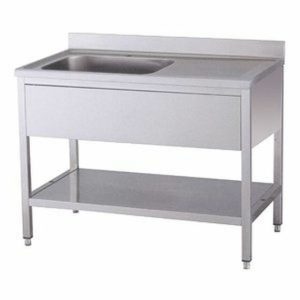 Spültisch 1 Becken links mit Aufkantung B 120cm Spültisch 1 Becken links mit Aufkantung B 120cm
