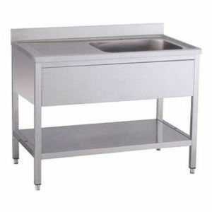 Spültisch 1 Becken rechts mit Aufkantung B 120cm Spültisch 1 Becken rechts mit Aufkantung B 120cm