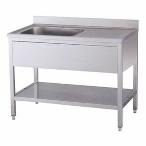 Spültisch 1 Becken links mit Aufkantung B 140cm Spültisch 1 Becken links mit Aufkantung B 140cm