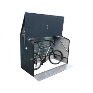Tepro Fahrradbox anthrazit mit klappbarer Rampe Tepro Fahrradbox anthrazit mit klappbarer Rampe