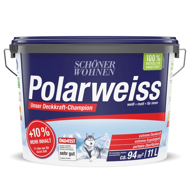 Schöner Wohnen Farbe Wand- und Deckenfarbe Polarweiß 11 L
