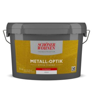 Schöner Wohnen Farbe Metall-Optik Effektfarbe Gold Glänzend 1 L Schöner Wohnen Farbe Metall-Optik Effektfarbe Gold Glänzend 1 L