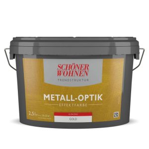 Schöner Wohnen Farbe Metall-Optik Effektfarbe Gold glänzend 2,5 l Schöner Wohnen Farbe Metall-Optik Effektfarbe Gold glänzend 2,5 l