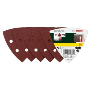 Bosch Deltaschleifblatt Korund K180 9,3 cm 25 Stück Bosch Deltaschleifblatt Korund K180 9,3 cm 25 Stück