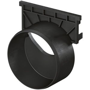 Stirnwand mit Stutzen schwarz Stirnwand mit Stutzen schwarz
