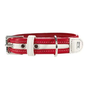 Hunter  Dog Halsband Madeira rot/weiß 30-37 cm