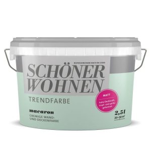 Schöner Wohnen Farbe Wand- und Deckenfarbe Trendfarbe Macaron Matt 2,5 L