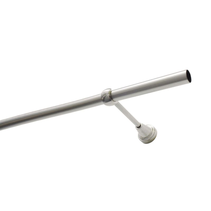 Gardinia Gardinenstange Ally 1-Lauf Durchmesser 19 mm 200 cm Edelstahl-optik