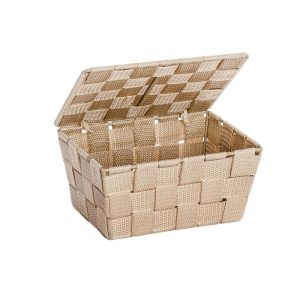 Wenko Aufbewahrungskorb mit Deckel Adria beige Wenko Aufbewahrungskorb mit Deckel Adria beige