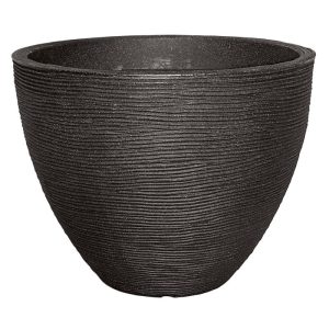 Pflanzgefäß Rillenoptik 31 x 40 cm anthrazit