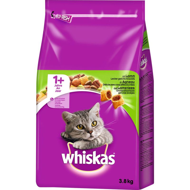 Whiskas Trocken Adult 1+ mit Lamm 3,8kg