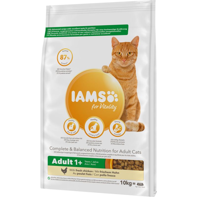 IAMS Trockenfutter Vital Katze Huhn 10 kg