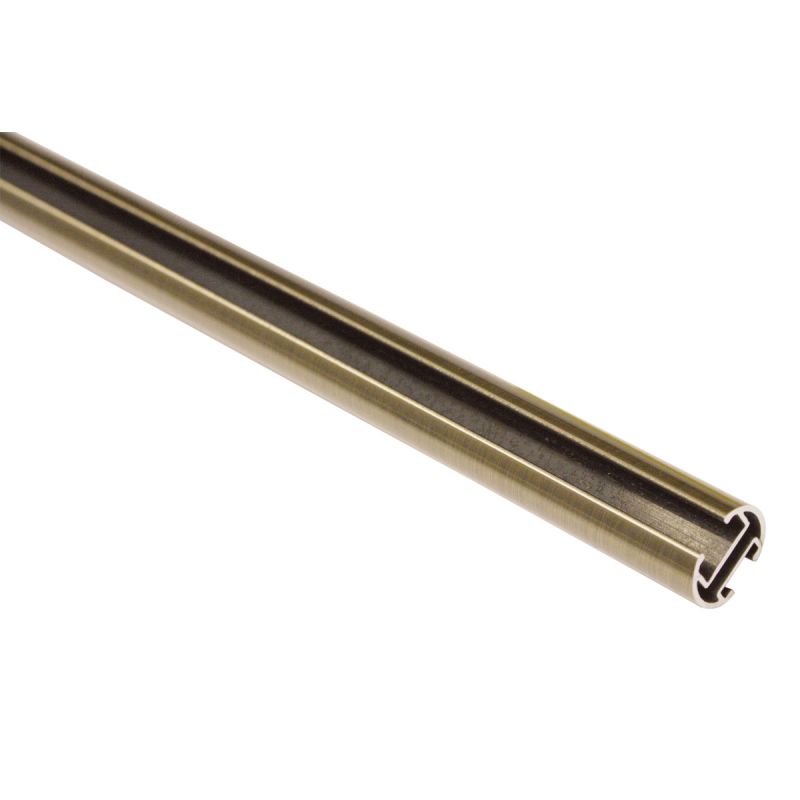 Gardinia Gardinenstange Memphis mit Innenlauf messing-antik Durchmesser 1,6 x 240 cm