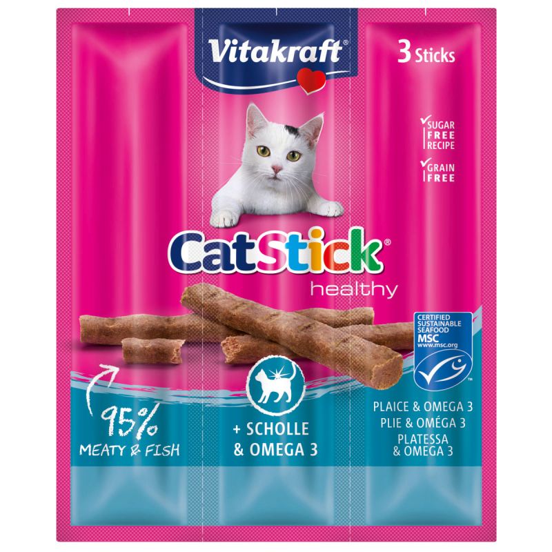Cat Stick mini Scholle und Omega3 3 Stück