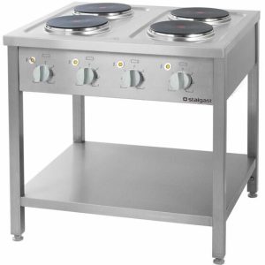 STALGAST Elektroherd Serie 700 – 4 Platten à 2,6 kW, 800x700x850mm, 10.4 kW STALGAST Elektroherd Serie 700 – 4 Platten à 2,6 kW, 800x700x850mm, 10.4 kW