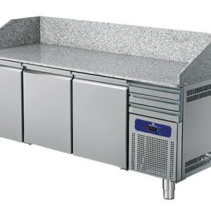 MASTRO Pizzatisch 2150 mm mit 3 Türen 600×400 mm, 3 Schubladen EN MASTRO Pizzatisch 2150 mm mit 3 Türen 600×400 mm, 3 Schubladen EN