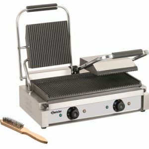 Bartscher Elektro-Doppel-Kontaktgrill Elektrogrill, beide Grillplatten gerillt