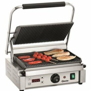 Bartscher Kontaktgrill “Panini“ Grillfläche gerillt, Timer, 2.2kW Bartscher Kontaktgrill “Panini“ Grillfläche gerillt, Timer, 2.2kW