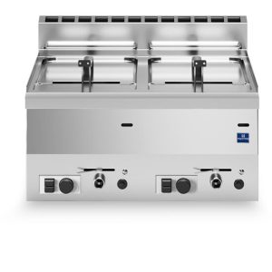 MASTRO Gas-Fritteuse, 2x 8 Liter 13,6 kW, 600x600x300mm MASTRO Gas-Fritteuse, 2x 8 Liter 13,6 kW, 600x600x300mm