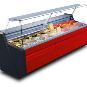 Kühltheke PICO statische Kühlung rot schwarz 1500x860x1220mm Kühltheke PICO statische Kühlung rot schwarz 1500x860x1220mm
