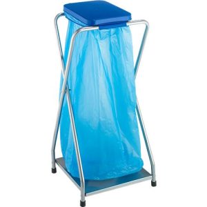 Abfallsammler mit Boden, 70 l, Deckel blau Abfallsammler mit Boden, 70 l, Deckel blau