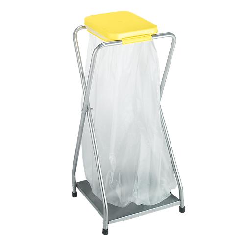 Abfallsammler mit Boden, 70 l, Deckel gelb