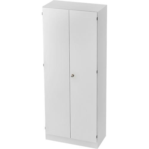 Aktenschrank, 5 OH, abschließbar, B 800 x T 420 x H 2004 mm, lichtgrau