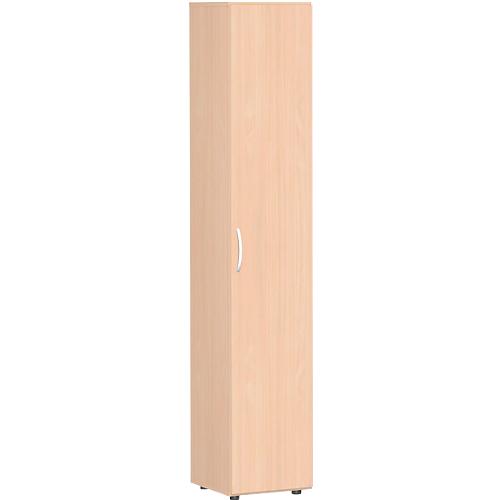 Aktenschrank, 6 Ordnerhöhen, 5 Böden, Tür rechts oder links, B 400 x T 400 x H 2160 mm, Buche