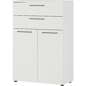 Aktenschrank Agenda, 3 OH, 2 Schubladen, B 800 x T 400 x H 1200, lichtgrau