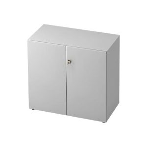 Aktenschrank TOPAS LINE, 2 Ordnerhöhen, Türen abschließbar, lichtgrau/lichtgrau